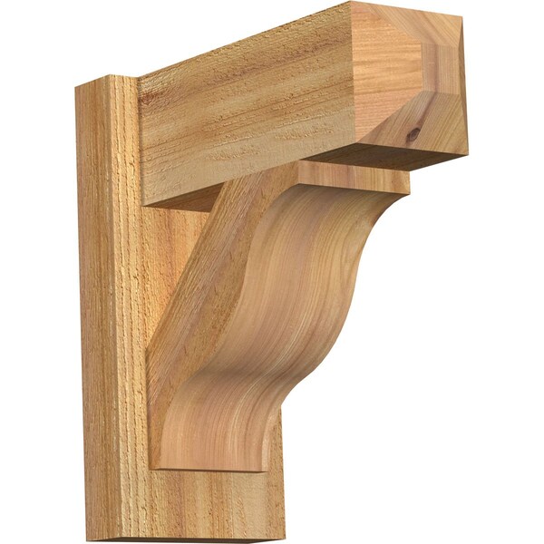 Ekena Millwork Funston Craftsman Rough Sawn Outlooker, Western Red Cedar, 6"W x 14"D x 14"H OUT06X14X14FST04RWR - main